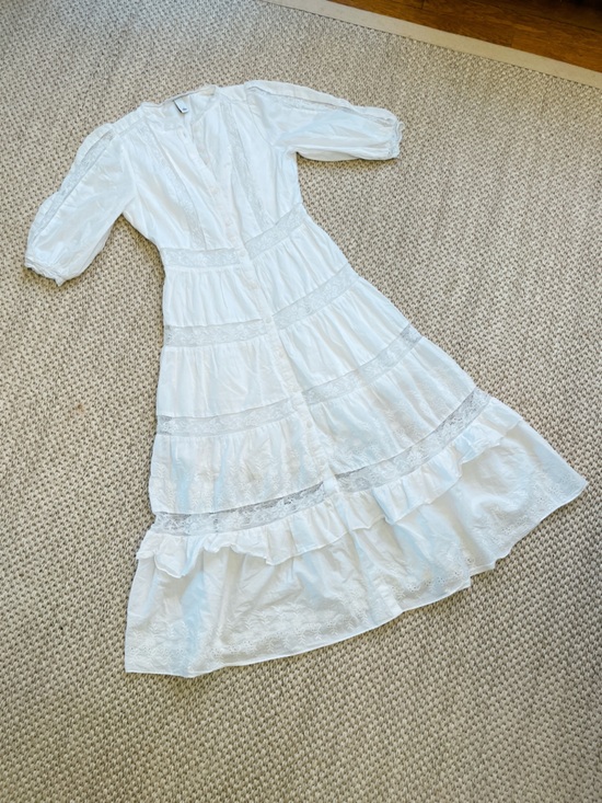 LoveShackFancy Dresses & Skirts - LoveShackFancy for Target White Eyelet Lace Midi Dress Size 0 100% Cotton